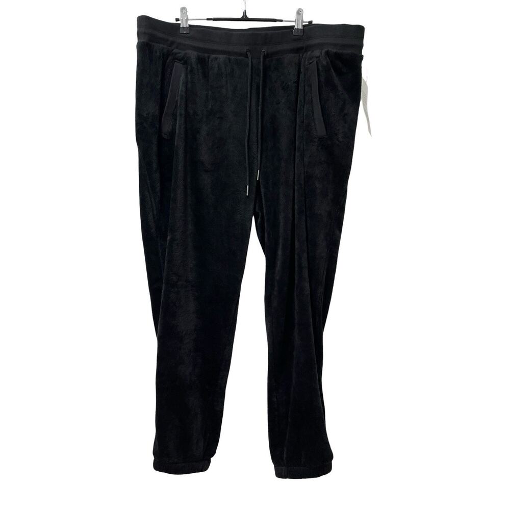 Athleta Womens Recover Cozy Fleece Jogger Pant Size 2X‎ Black Cozy Lounge NWT